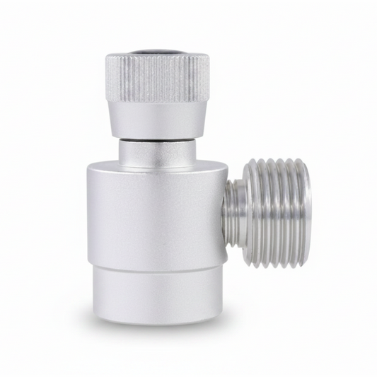 Metal valve on a white background