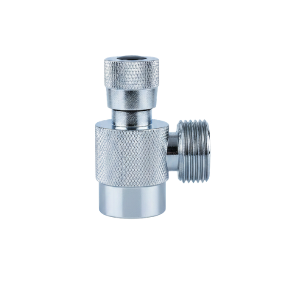 Metal valve on a white background